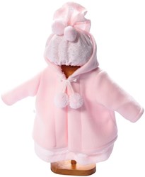 Asi doll clothing duffel coat and dress - doll outfit pink
