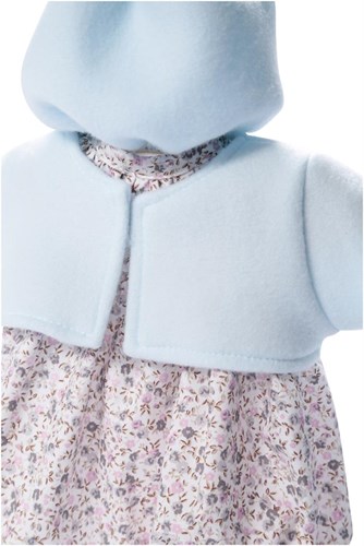Asi doll clothing - flowered bodysuit with blue jacket and beanie-2