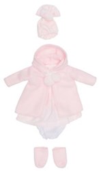 Asi doll clothing duffel coat pink - doll jacket toy