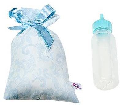 Asi doll accessories feeding bottle with pouch - blue - doll toy