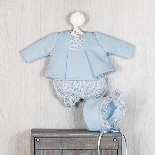 Asi doll clothing set baby blue Liberty print doll outfit