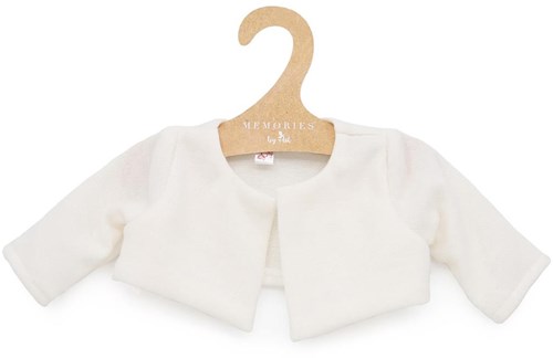Asi doll clothing knitted cardigan white - doll accessory clothing