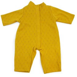 Asi doll clothing - romper ochre, multicolor doll outfit