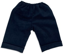 Asi doll clothing corduroy trousers navy blue - doll outfit