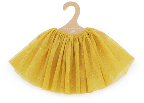Asi doll tulle skirt ochre gold - doll clothing accessory