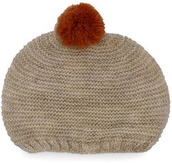 Asi doll clothing knitted beanie - doll accessory rust color