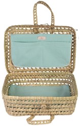 Asi doll basket suitcase - doll accessory Little Así soft green