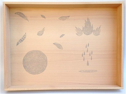 Grapat wooden play box - sensory play tray for children