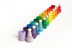 Grapat wooden toys Nins, coins & rings - 120 pieces