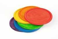 Grapat wooden toy Rainbow Dishes colorful plates set