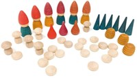 Grapat wooden toy Nins Tomten - 42-piece fantasy figures set-2
