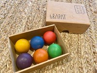 Grapat wooden balls set - 6 colours open ended play toy-3