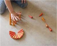 Grapat wooden toy Mandala orange cones - open ended play fun-3