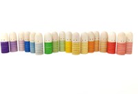 Grapat wooden figures rainbow open ended toy 18 pieces-2