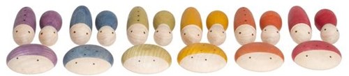 Grapat wooden insect play figures - colorful open ended toy-2