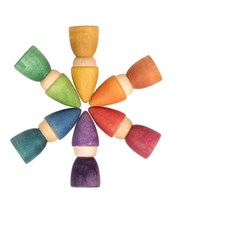 Grapat wooden toy Nins Rainbow Tomtens 6 pieces