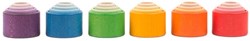 Grapat wooden toy Nest Bowls rainbow colored 24 pieces