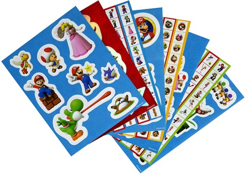 van der Meulen Super Mario sticker set - 8 sheets - decoration stickers-3