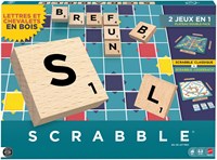 Mattel Scrabble board game wood French edition - classic family game