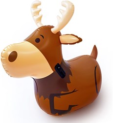 DoUPlay inflatable moose bouncer toy for kids, durable jumping animal