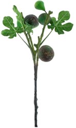 Artificial flower branch Ficus Carica green silk 59cm decorative flower