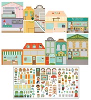 Petit Collage sticker set - reusable stickers My Little Town toy-2