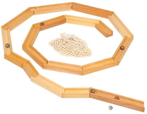 nic marble run wooden toy 23-piece set for children