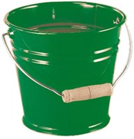 nic toy bucket with handle green metal 1.5 liters