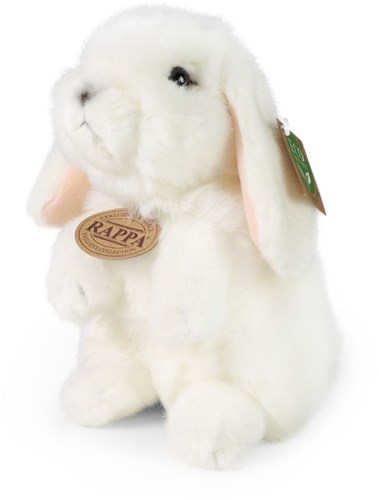 Rappa plush rabbit white standing 18 cm sustainable toy