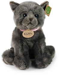 Rappa plush cat grey 25 cm - eco-friendly cuddly toy