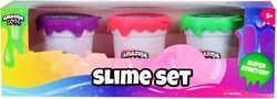 Amazing Cool slime play fun 3 pieces purple green pink set