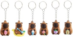 Jonotoys keychain capybara 4cm brown plastic trendy gift