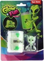 Oil barrel slime glow in the dark with alien toy slime glow effect