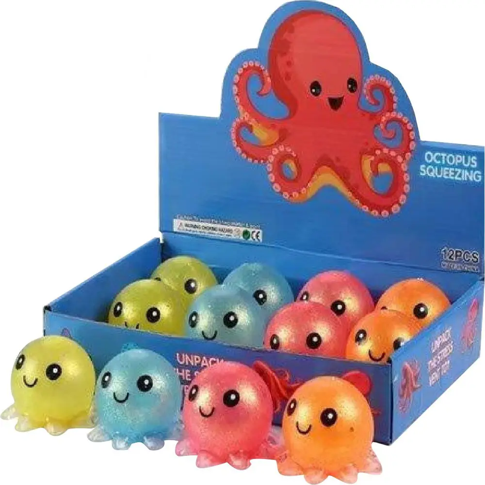 Duckiez Squeeze Octopus stress ball fidget toy multi color