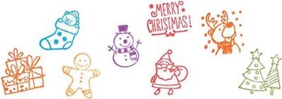 Goki stamp set - Christmas creative toy for children-2