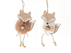 HBX natural living decoration hanger fox textile 24x9x3cm beige