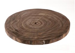HBX natural living charger plate wood dark brown 45 cm decoration tray