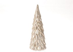 HBX natural living Christmas tree figurine silver 23cm - festive decoration