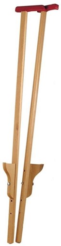 nic wooden stilts toy 120 cm with handle - balance game