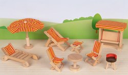 Goki Dolls' house, garden furniture