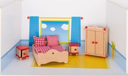 Goki Furniture for flexible puppets, bedroom