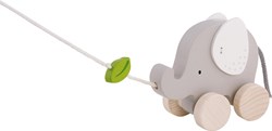 Goki Pull-along animal, elephant with leaf