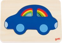 Goki wooden puzzle car - stacking puzzle 5 pieces educational toy-3