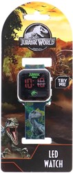 Accutime Jurassic World LED kids watch digital display green