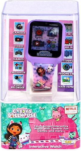 Accutime Gabby's Dollhouse kids smartwatch with selfie camera and games