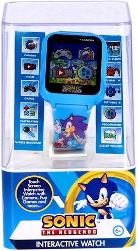 Accutime Sonic kids smartwatch with selfie camera and games - blue