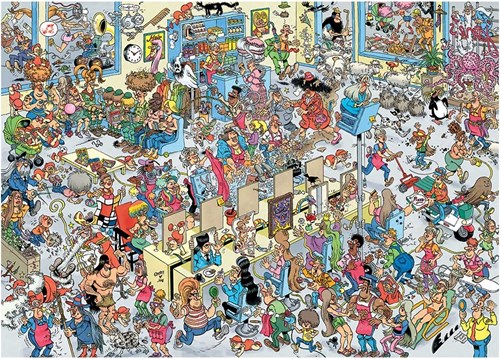 Jumbo puzzle Jan van Haasteren 1000 pieces cartoon At the Hairdresser-3