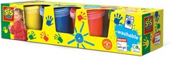 Ses finger paint set 4 colours - washable and safe for kids