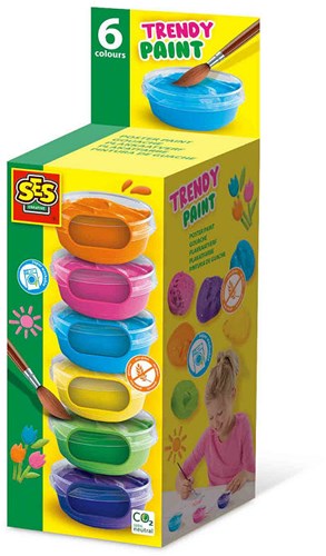 SES Plakkaatverf Trendy, 6x45ml
