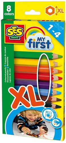 Ses coloured pencils My First XL - ergonomic grip - 8 colours